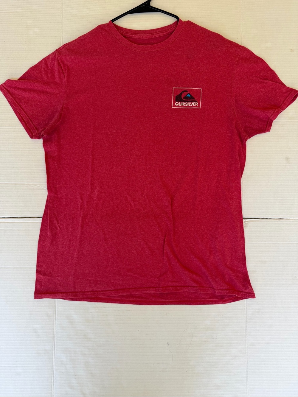 Quiksilver Red Short Sleeve Logo Tee